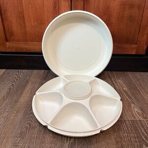 Tupperware Divided Snack and Dip Tray with Bowl